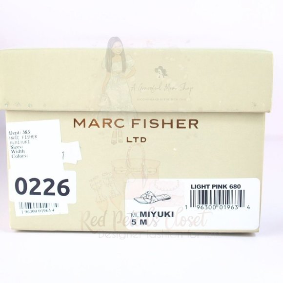 Marc Fisher Ltd. Women's Miyuki Woven Slide Sandals Light Pink Size 5 - Picture 9 of 12